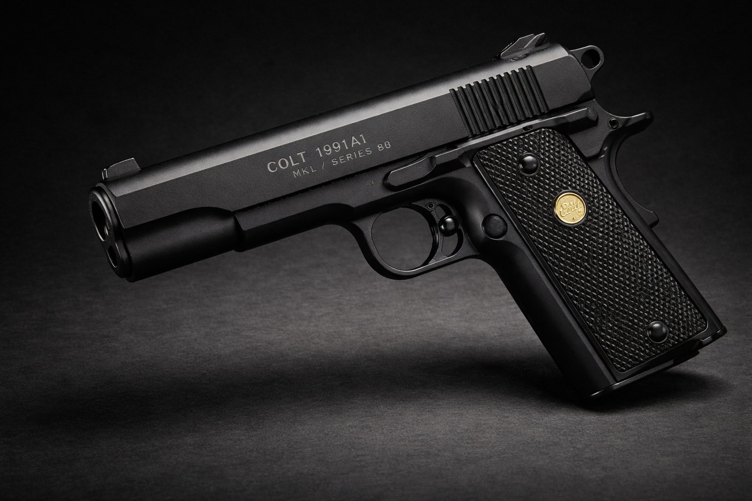 colt 1991 mk iv close up shot