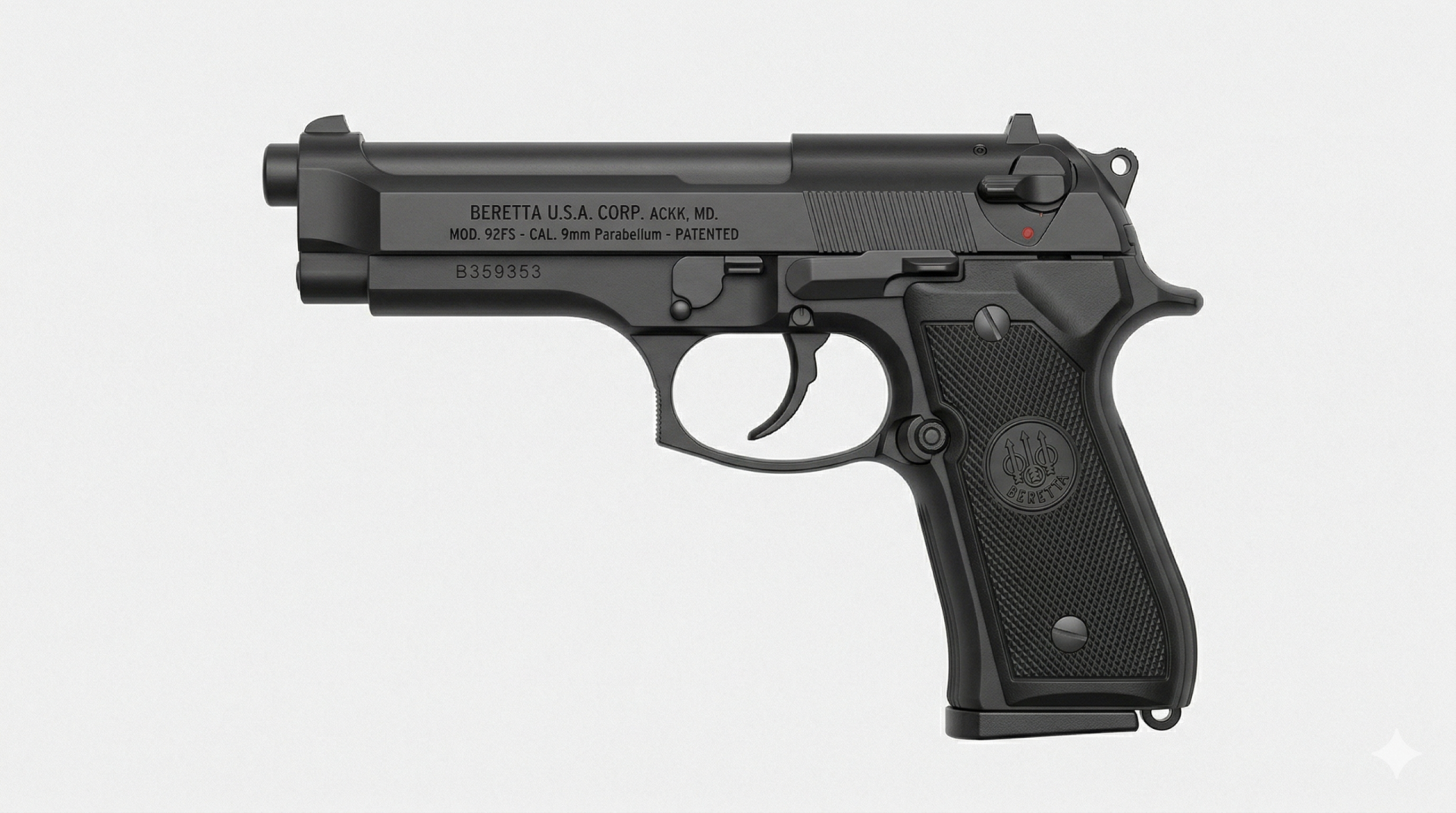 beretta 92fs left side view